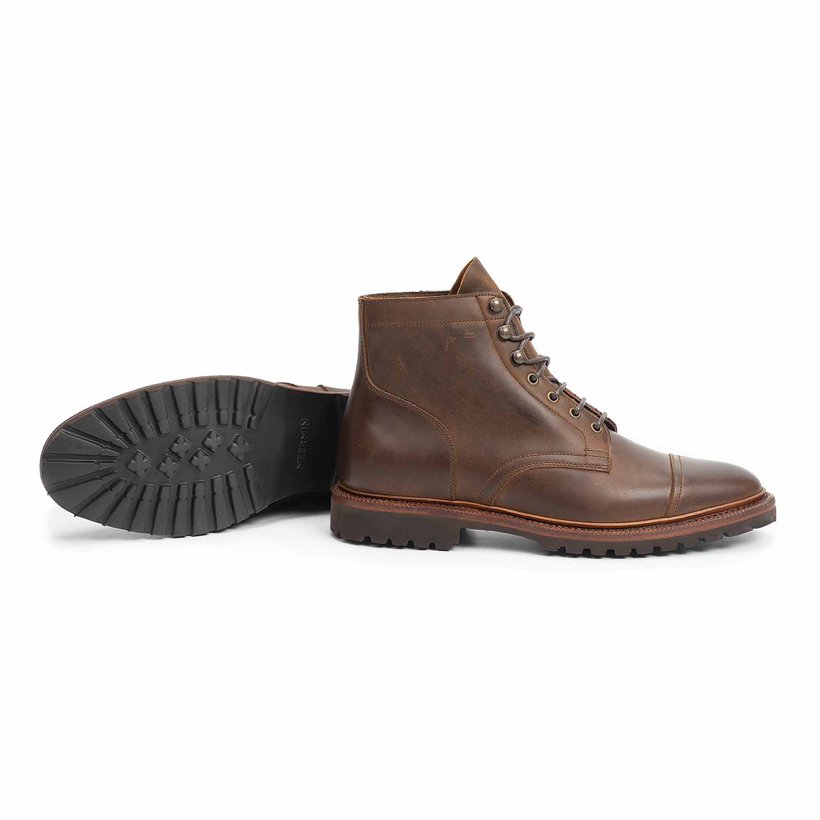 514386 - TOBACCO WAXY CALF - E – Meermin Shoes - UK
